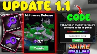 UPDATE 1.1 ANIME REALMS CODES ROBLOX *NUEVA DEFENSA*