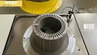 Automatic motor stator slot paper insertion