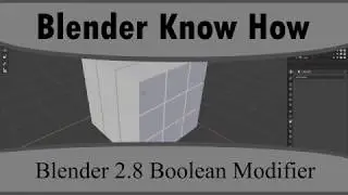 Blender 2.8 Boolean Modifier