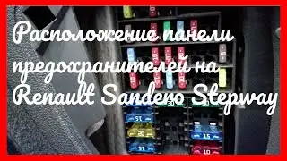 Расположение панели предохранителей на Renault Sandero Stepway