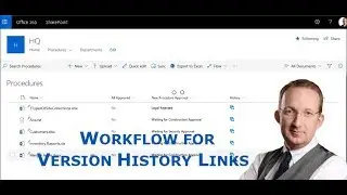 SharePoint Library Button for Version History