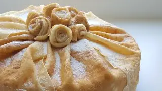 Блинный торт со сливочно-творожным кремом💛 easy cake recipe