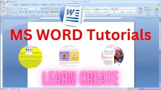 How to Use Ms Word |Ms Word Tutorials| Step by Step