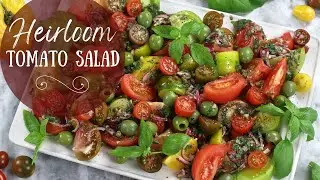 Heirloom Tomato Salad You | Simple Tomato Salad with Olives {How to Make Tomato Salad Italian}