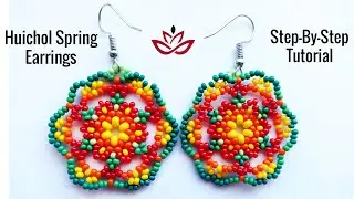 Spring Huichol Earrings -Tutorial