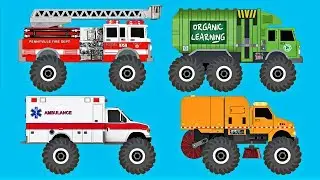Learn 80 AWESOME Monster Trucks | Fun & Educational Organic Learning Video for Kids & Toddlers