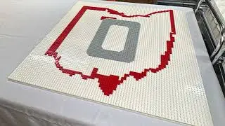 Ohio State LEGO wall display