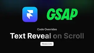 Framer + GSAP - Amazing Text Reveal Animation