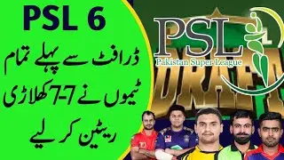 PSL 2021 All Teams Conform RELEASED & RETAINED PLAYERS | PSL 2021 All Teams Final Retained Players |