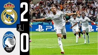 Real Madrid vs Atalanta - UEFA Super Cup 2024 Final - MBAPPÉ’s First Goal!! - All Goals & Highlights