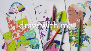 Draw with me | How I use colored pencils in my work ✏️