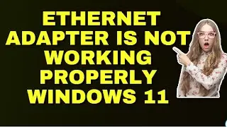 How to Fix Ethernet Adapter is Not Working Properly Windows 11