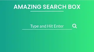 Awesome CSS Search Box Using HTML, CSS and Javascript