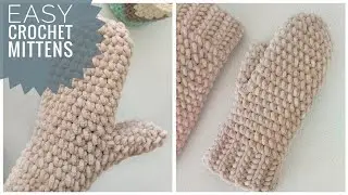 How to crochet mittens. Soft and warm mittens