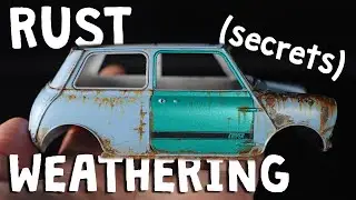 Secrets of RUST WEATHERING: Building Tamiya Morris Mini Cooper 1275s 1/24 scale as a wreck - part 1