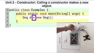 Unit 2 - Constructor: Calling a constructor makes a new object (Java APCSA)