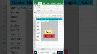 Excel tips and tricks Randbetween #focusinguide #exceltips #tutorial #shortvideo