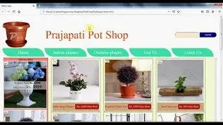 Online PotShop using HTML ,CSS & javaScript