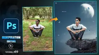 Photoshop Tutorial / photo manipulation / moon photo editing  / creative concept / Butterfly Edit