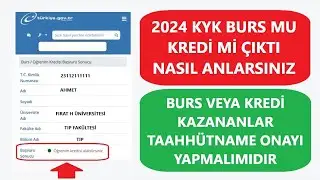 KYK BURS MU ÇIKTI KREDİMİ ÇIKTI NASIL ANLAŞILIR / KYK BURS SONUCU ÖĞRENME