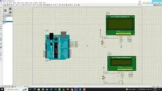 2 LCD with Arduino in Proteus Simulation