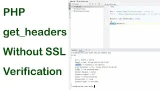 Get Headers without SSL Verification in PHP