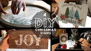 4 Easy DIY Christmas DECOR ideas signs using Transfers