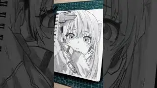 Cute miku Speed Drawing #anime #drawing #shorts #miku #hatsunemiku