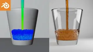 Basic Glass Liquid Simulation (Blender 4.0 Tutorial)