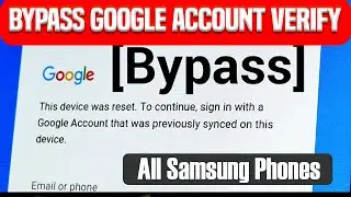 How To Bypass Google Verification After phone Factory Reset | All Samsung FRP bypass ADB failed 2024