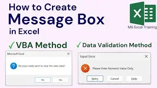 How to Create Message Box in Excel