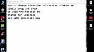 3 how to change direction of taskbar in windows