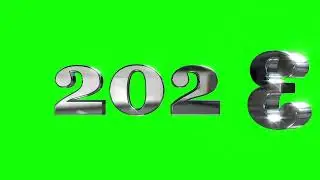 2023 3D text animation green screen