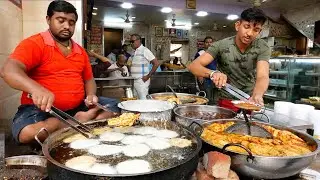 Indian Street Food - The BEST FRIED MILK PANCAKES Pushkar Rajasthan India