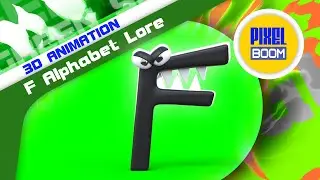 Green Screen Letter F Alphabet Lore 3D Animation PixelBoom