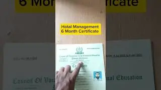 Hotel Management 6 Month Certificate Diploma With online Record