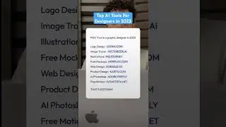 🔝TOP AI TOOLS FOR DESIGNER IN 2023👨‍💻 #artificialintelligence #ai