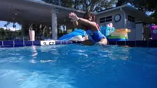 3 year old swimmer turning for air!