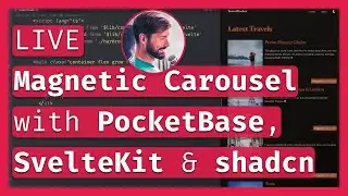 Magnetic Carousel with SvelteKit, PocketBase & shadcn! 🎠 Travel Pocket Part 2 🔴 LIVE Coding & Chill