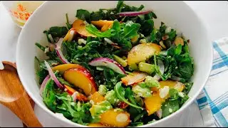 Erin’s Peach & Avocado Green Salad