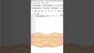 Comando Alter Table RENAME TABLE Short SQLite