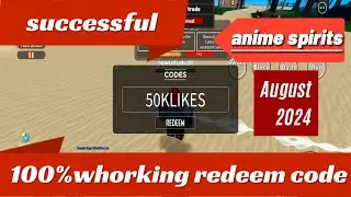 NEW ALL WORKING CODES FOR | ANIME SPIRITS IN AUGUST 2024! ROBLOX ANIME SPIRITS | CODES