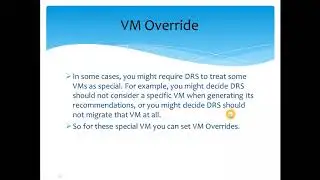 VMware vSphere DRS VM Override Session 30