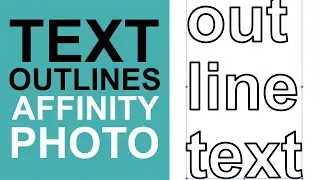 Affinity Photo : How To Stroke Text Outline Effect Tutorial | Graphicxtras