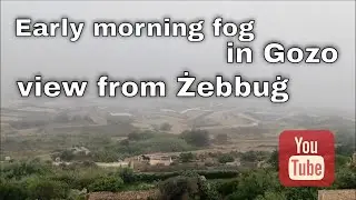 Heavy fog in Gozo - view from Żebbuġ - 1st July 2022