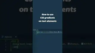 How to use Gradients on Text Elements 🔥 CSS 