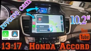 2013-2017 Honda Accord How to remove the radio Install 10.2" Carplay Android Auto YouTube waze