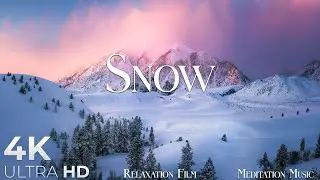 SNOW • Winter Relaxation Film 4K - Peaceful Relaxing Music - Nature 4k Video UltraHD