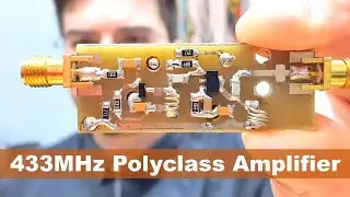 433MHz Polyclass RF Amplifier for phased-array | HP 8505A VNA