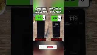iPhone 15 Pro Max vs Galaxy S24 Ultra:Charging Speed Face-Off⚡️🔥Who’s Faster?